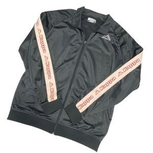 KAPPA Black Track Jacket Men’s XXL Full Zip XX-LARGE Logo Signature